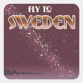 Fly to Sweden Square Sticker