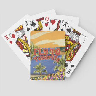 Fly To Tenerife Vintage Travel Poster Playing Cards