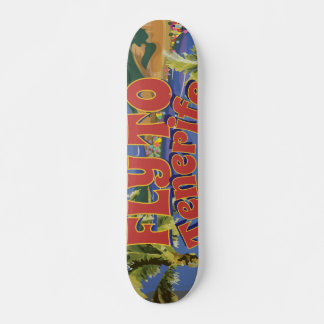 Fly To Tenerife Vintage Travel Poster Skateboard