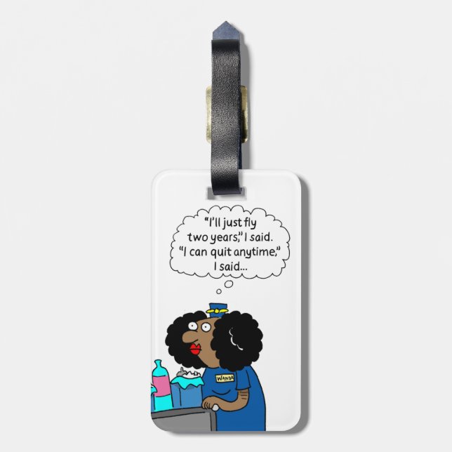 Fly Two Years Luggage Tag (Back Vertical)