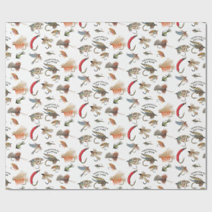 Fly tyers traditional fly pattern wrapping paper