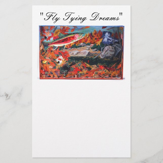 "Fly Tying Dreams" Dry Fly Stationery (Front)