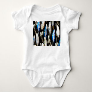 Fly Watercolor Feathers: Seamless Background Baby Bodysuit
