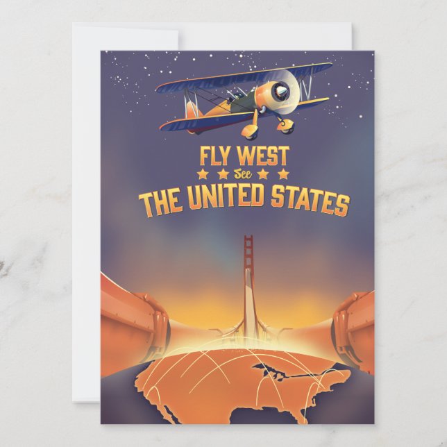 Fly West See the United States. (Front)