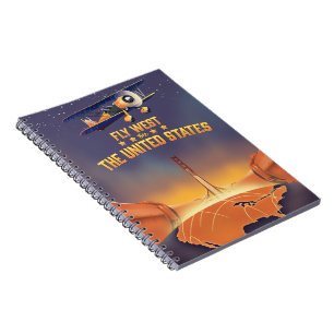 Fly West See the United States. Notebook