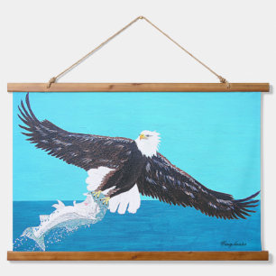 Fly with eagles or swim with fish hanging tapestry