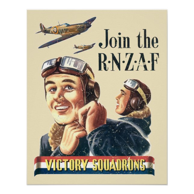 Fly with the Victory Squadrons | World War 2 Poster (Front)