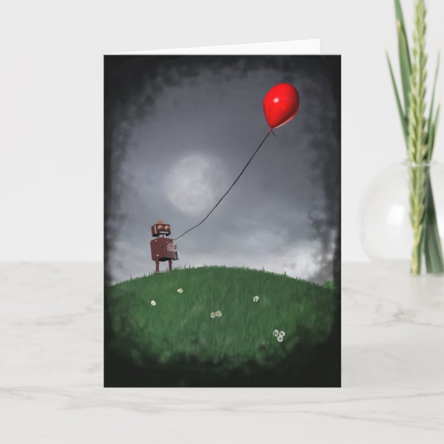 Fly Your Little Red Baloon Card (Front)