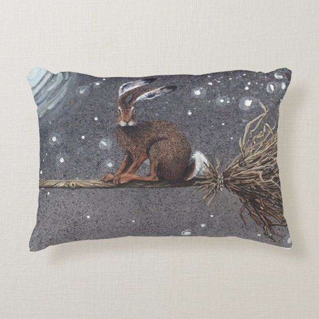 Flyaway Hare Pillow (Front)