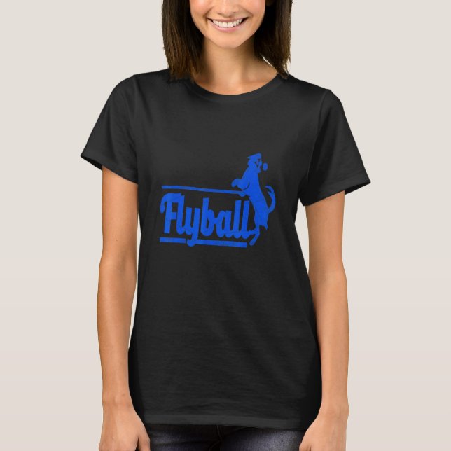Flyball Cool Retro Dog  Designs  Present T-Shirt (Front)