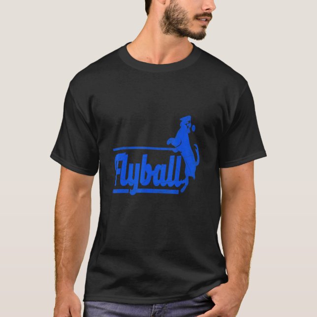 Flyball Cool Retro Dog  Designs  Present T-Shirt (Front)