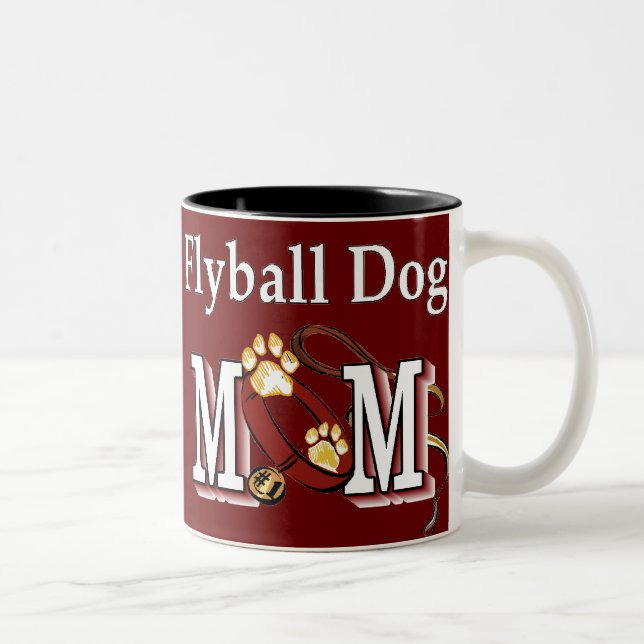 Flyball Dog Mum Gifts Two-Tone Coffee Mug (Right)