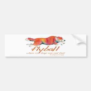 Flyball real dogs bumper sticker