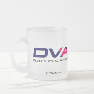 FlyDVA - Letter Graphics Only Frosted Glass Coffee Mug