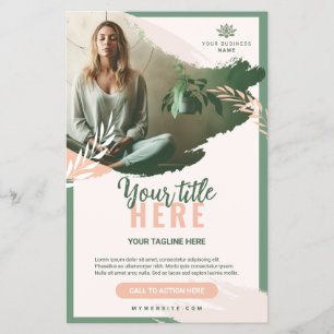 Flyer 14 cm x 21,6 cm Well-being prospectus 14