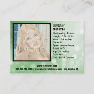 Flyer Hype Green Glow Headshot Business Card