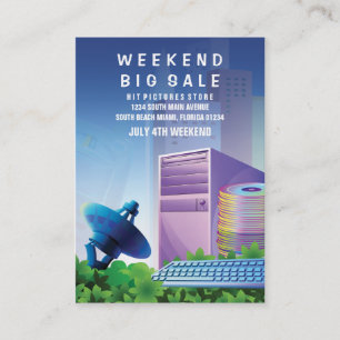 Flyer Hype Technology Sale Marketing Vertical Business Card