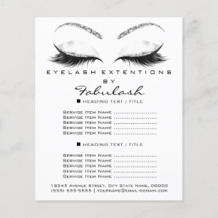 Flyer Makeup Beauty Glitter Silver White Lashes