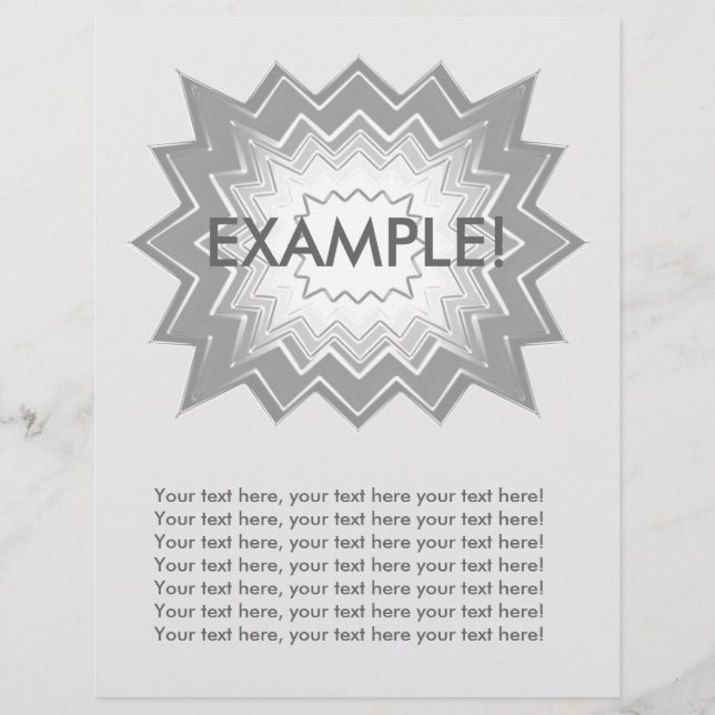 Flyer Template: Attention Getter: Grey Explosion! (Front)