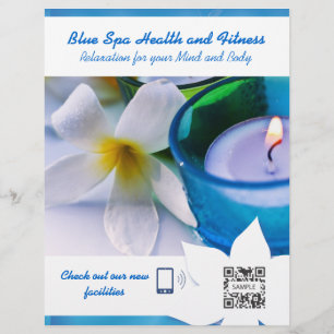 Flyer Template Blue Spa