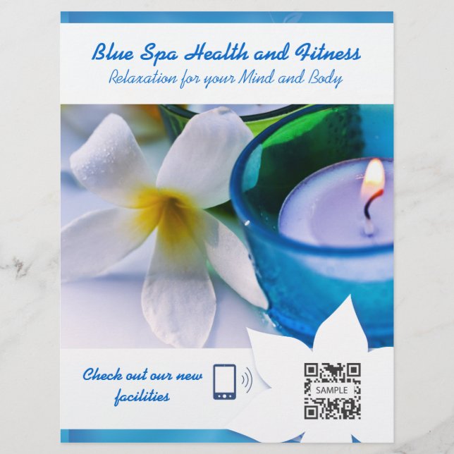 Flyer Template Blue Spa (Front)
