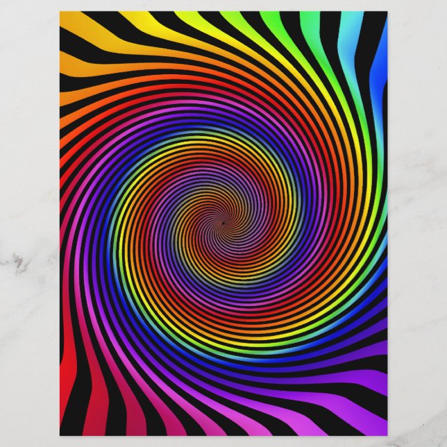 Flyer Template: Colourful Spiral Design (Front)