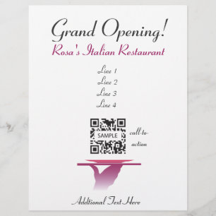 Flyer Template Rosa's Italian Restaurant