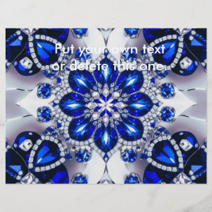 Flyer with Blue White Colours Design