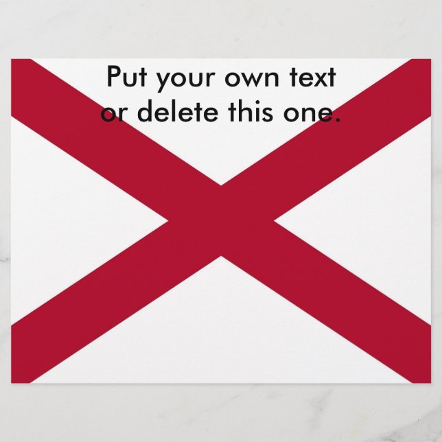 Flyer with Flag of Alabama, U.S.A. (Front)