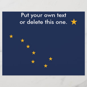 Flyer with Flag of Alaska, U.S.A.