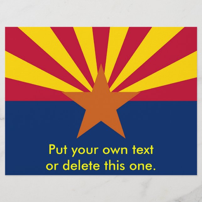 Flyer with Flag of Arizona, U.S.A. (Front)