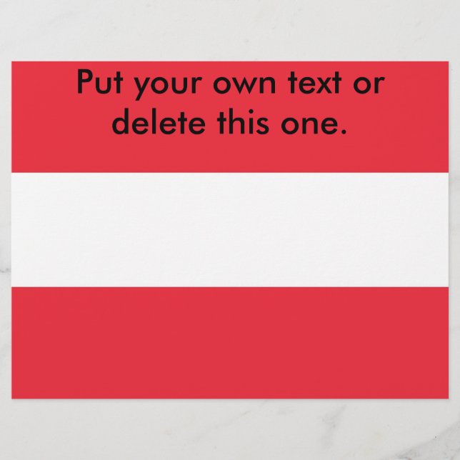 Flyer with Flag of Austria (Front)