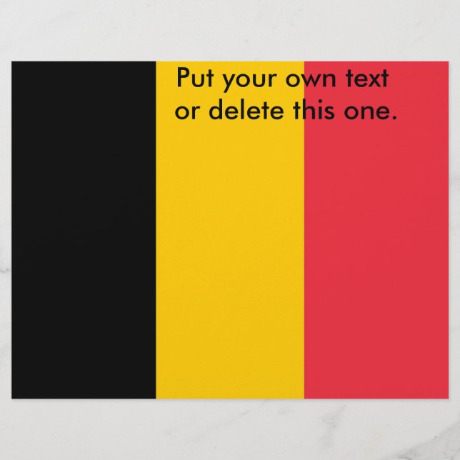 Flyer with Flag of Belgium (Front)