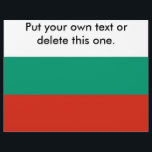 Flyer with Flag of Bulgaria<br><div class="desc">Promote your message with our exclusive flyer featuring the flag of Bulgaria! Crafted with meticulous attention to detail, this flyer is more than just an informational tool; it’s a celebration of Bulgaria’s heritage and cultural pride. The eye-catching design prominently displays the vibrant colours of the Bulgarian flag, making this flyer...</div>