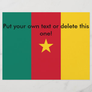 Flyer with Flag of Cameroon