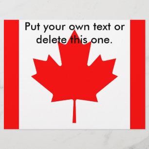 Flyer with Flag of Canada