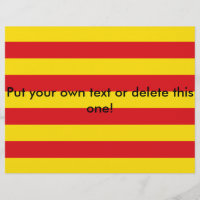Flyer with Flag of Catalonia