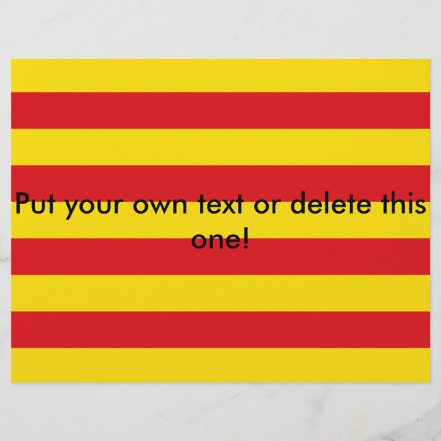Flyer with Flag of Catalonia (Front)