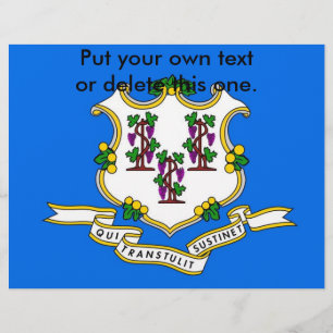 Flyer with Flag of Connecticut, U.S.A.