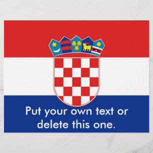 Flyer with Flag of Croatia
