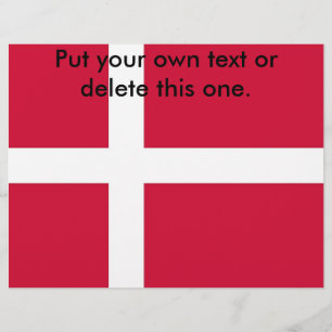 Flyer with Flag of Denmark