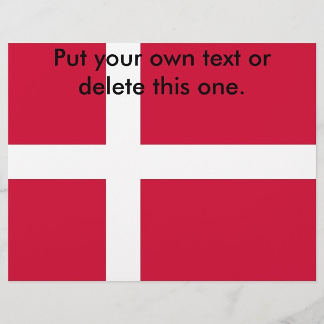 Flyer with Flag of Denmark (Front)