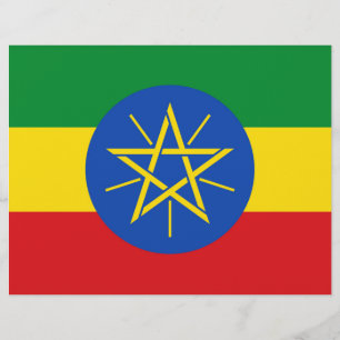 Flyer with Flag of Ethiopia