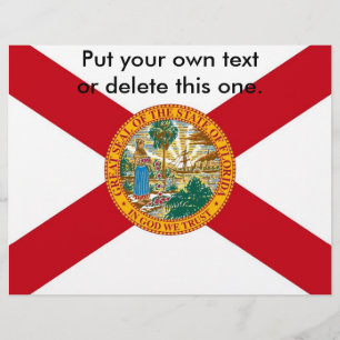 Flyer with Flag of Florida, U.S.A.