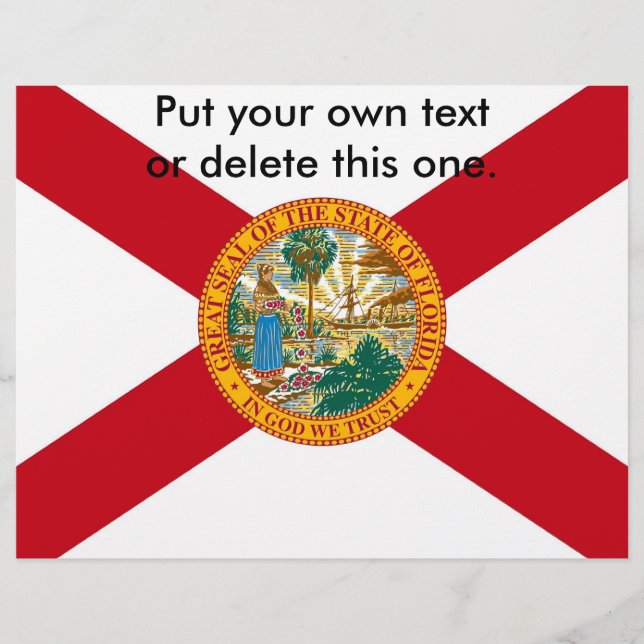 Flyer with Flag of Florida, U.S.A. (Front)