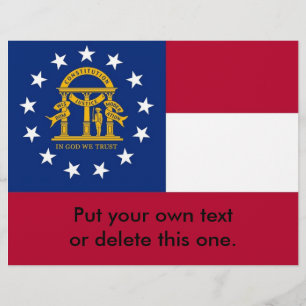 Flyer with Flag of Georgia, U.S.A.