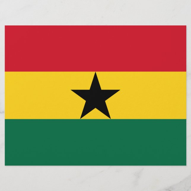 Flyer with Flag of Ghana (Front)
