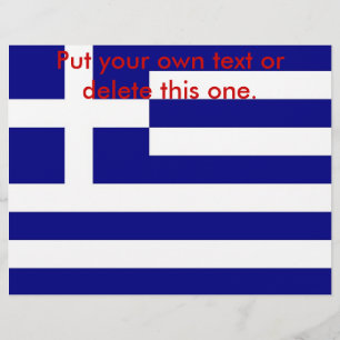 Flyer with Flag of Greece