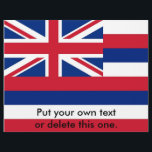 Flyer with Flag of Hawaii, U.S.A.<br><div class="desc">Promote your event or message with our eye-catching flyer featuring the flag of Hawaii! This vibrant flyer combines the distinctive design of Hawaii's iconic flag with your promotional content, creating a striking visual impact. Printed on high-quality paper, it ensures durability and a professional look for any announcement or marketing campaign....</div>