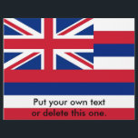 Flyer with Flag of Hawaii, U.S.A.<br><div class="desc">Promote your event or message with our eye-catching flyer featuring the flag of Hawaii! This vibrant flyer combines the distinctive design of Hawaii's iconic flag with your promotional content, creating a striking visual impact. Printed on high-quality paper, it ensures durability and a professional look for any announcement or marketing campaign....</div>